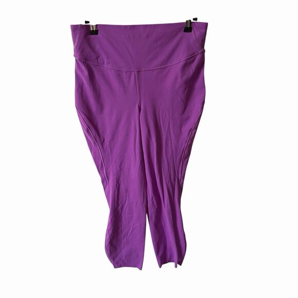 lululemon athletica Pants - Lululemon Womens 10 Base Pace High Rise Crop 23" Leggings Purple Solid Pockets